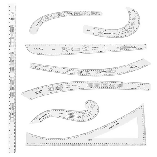 Hot Sewing Measure Tool French Curve Ruler Set Plastic