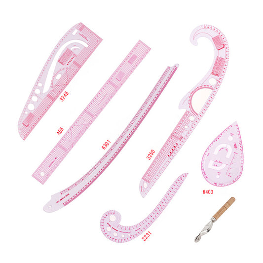 7 Pcs Sewing Ruler Tailor Set French Curve Ruler