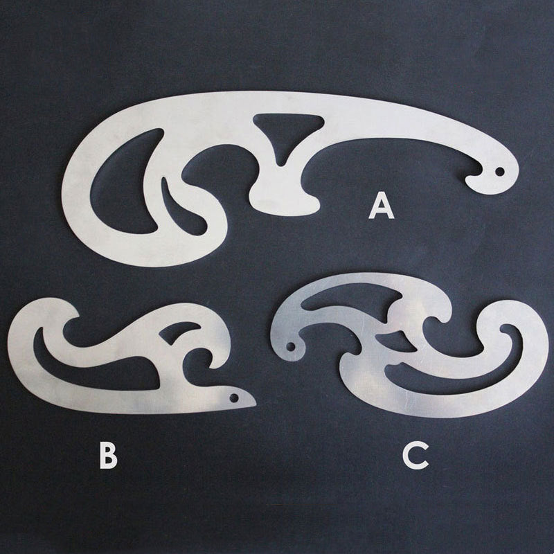 3pcs Set Stainless Steel French Curve Template Ruler Drawing