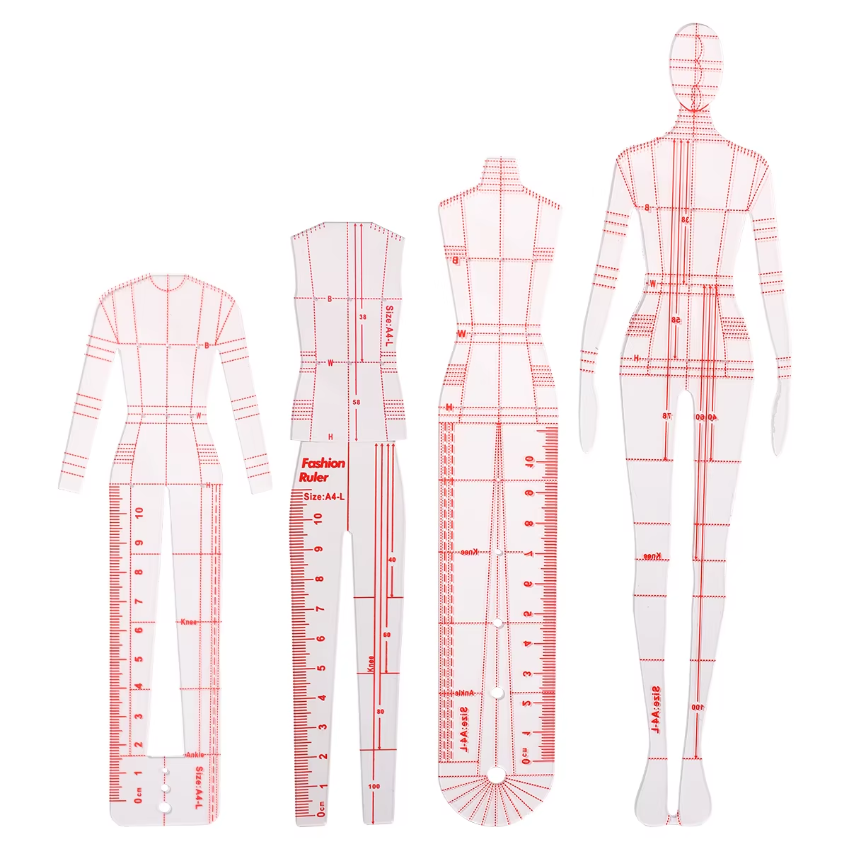 French Curve Template Ruler Set Sewing Humanoid Patterns Design