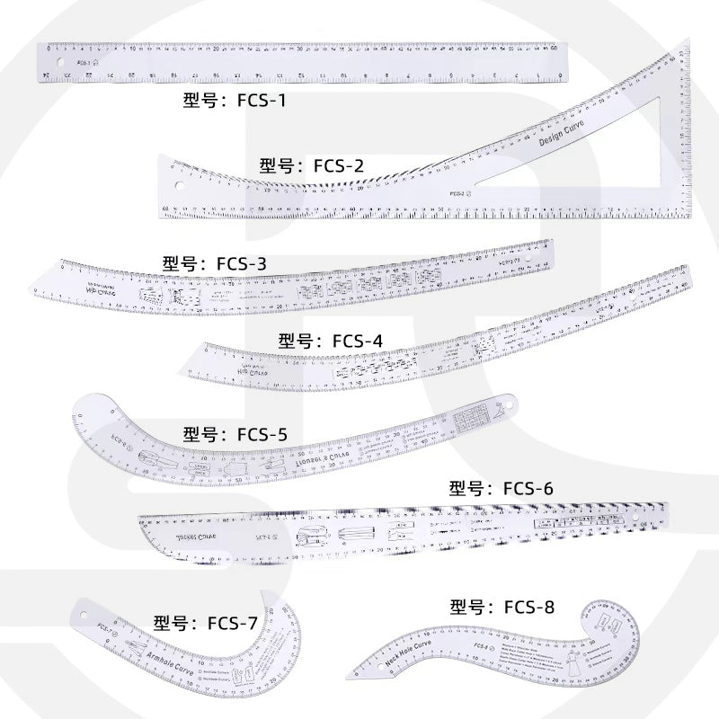 French Curve Ruler Set Fcs Series Garment Pattern Making