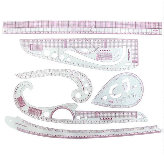 Multi Function Sewing Rulers Transparent French Curve Ruler Tailor Curve