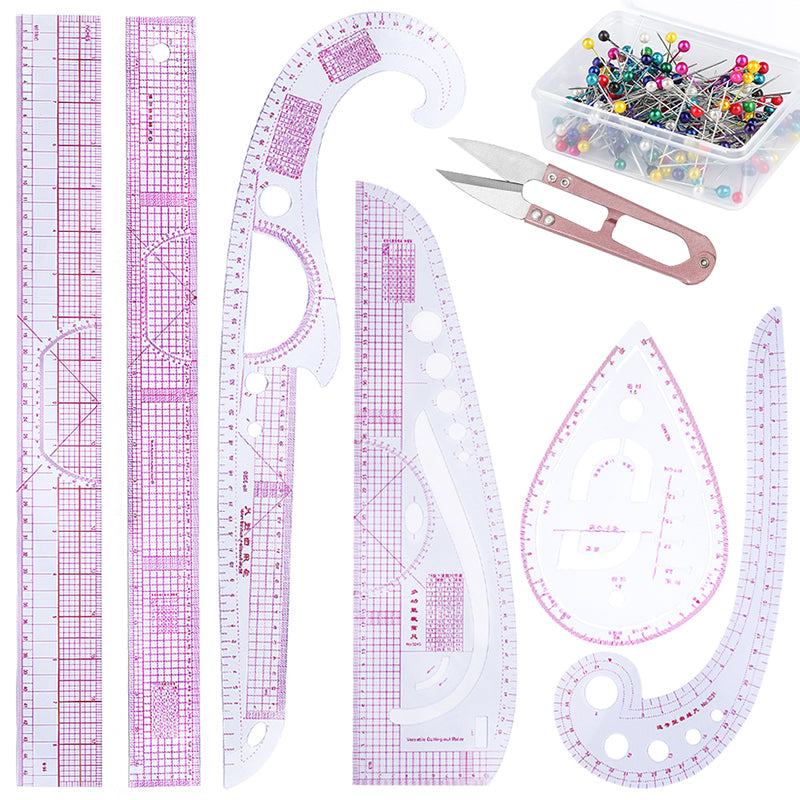 Practical French Curve Cutting Ruler Tailor Craft Ruler Set