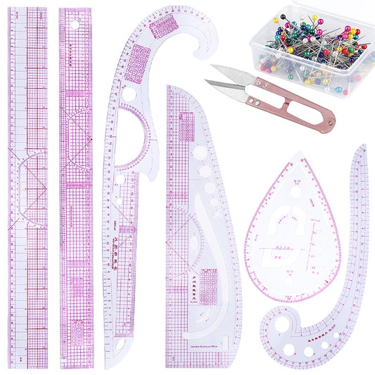 Practical French Curve Cutting Ruler Tailor Craft Ruler Set